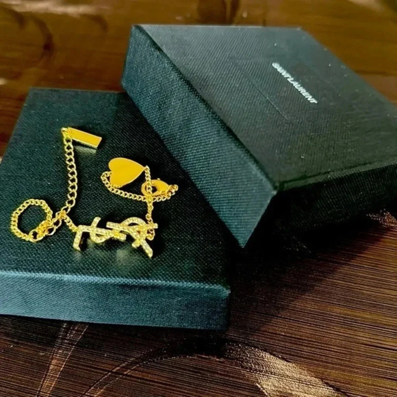 HEART CHARM BRACELET IN METAL - Picture 1 of 7